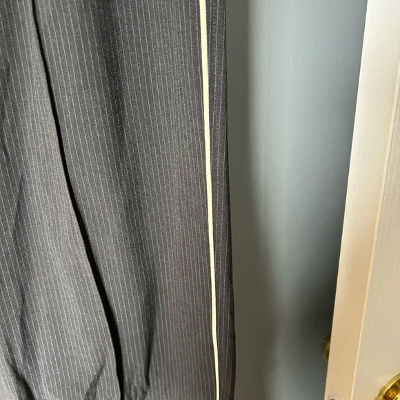 Gray Striped Drawstring Pants - Picture 3 of 4